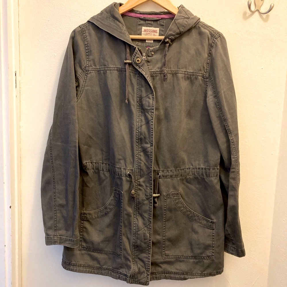 Mossimo Distressed Grey Utility Jacket